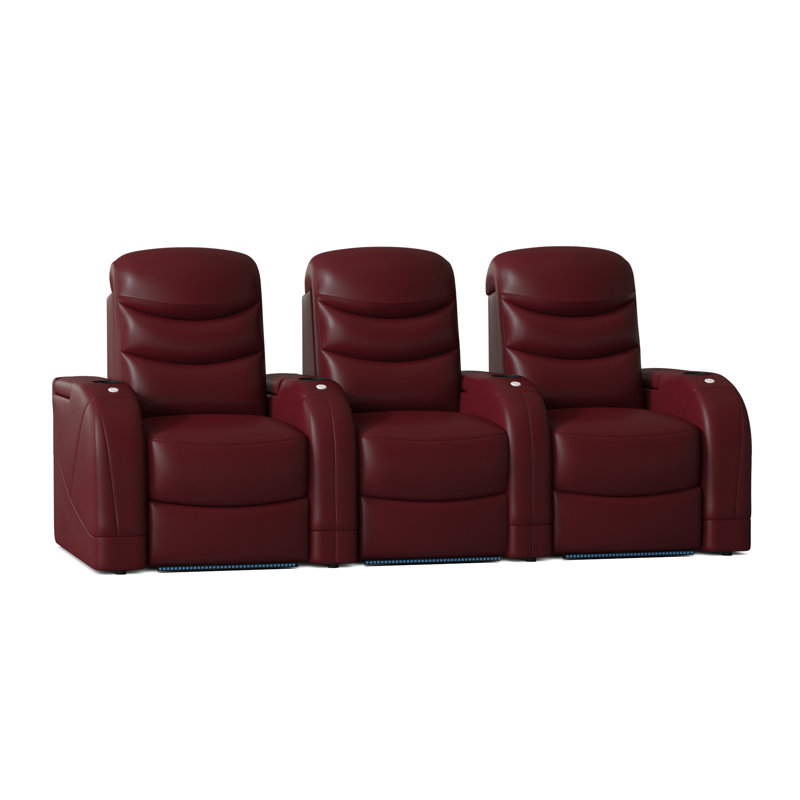 Rangée de cinéma maison Stealth HR Series (rangée de 3), Cerise luxueuse