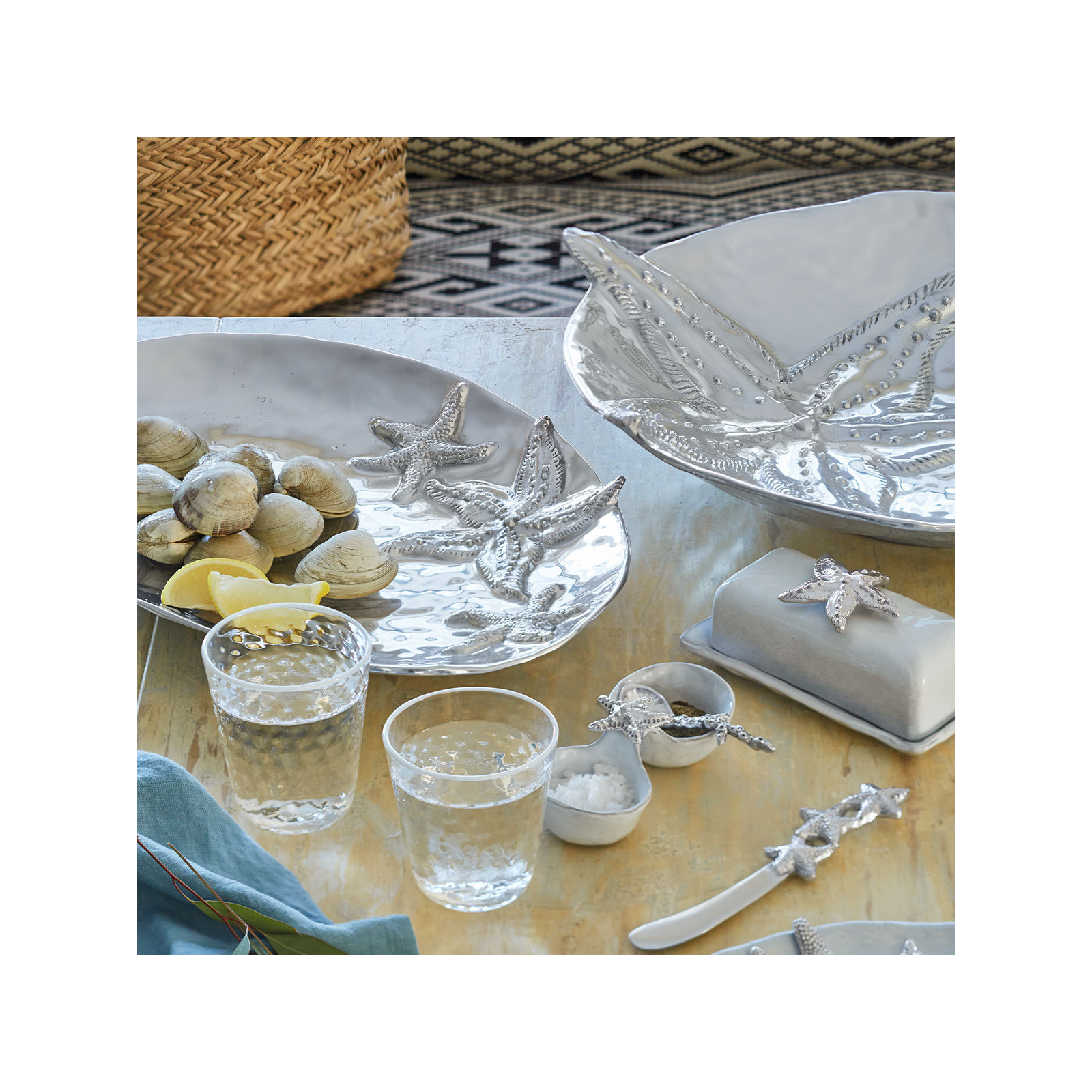 Seaside Recycled Sandcast Aluminum Fruit Bowl
