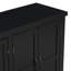 U_STYLE Buffet de rangement à 4 portes avec tablettes réglables et poignées rétro Atimon, rangement spacieux, pieds en pin, pour le salon, le bureau et le vestibule-2044812812