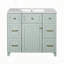 Meuble-lavabo vert 36 po avec lavabo en céramique