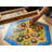 Rustic Byo Board Game Table And Puzzle Table With Removable Tempered Glass Top And Hidden Storage Drawer - Made In The Usa. Measures 25x25"