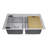 Ruvati 33-inch Drop In Topmount 50/50 Double Bowl Workstation 16 Gauge Stainless Steel Kitchen Sink