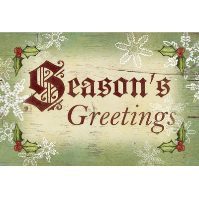 Season's Greetings - Wrapped Canvas Print