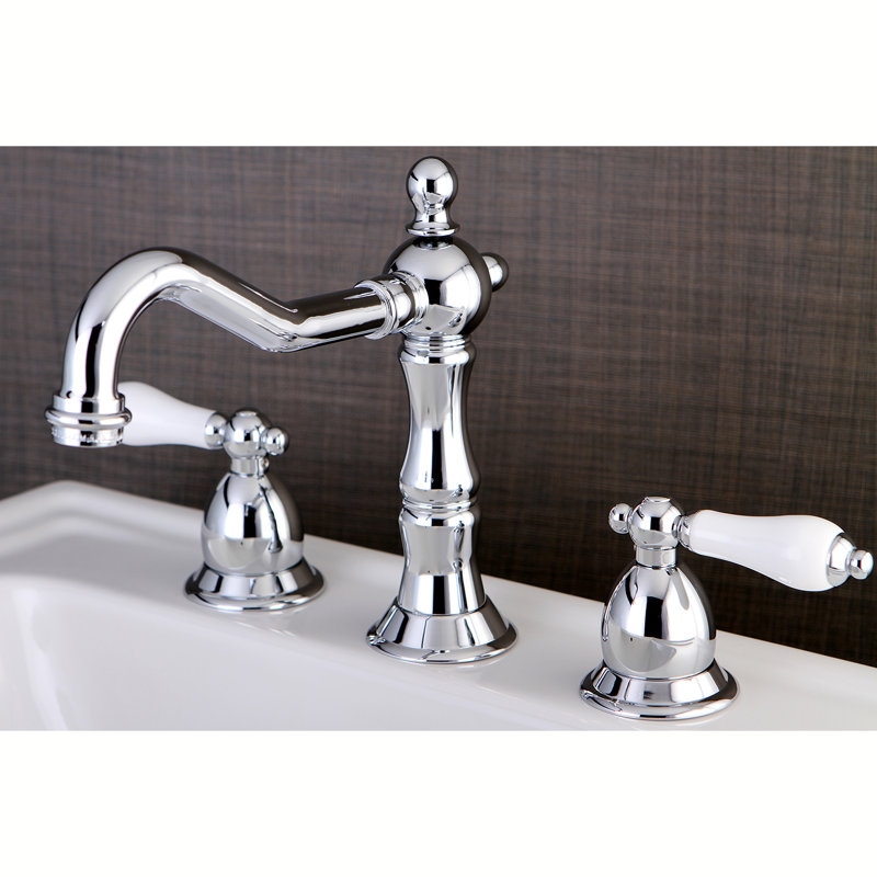 Heritage 8-Inch Polished Chrome Widespread Bathroom Faucet