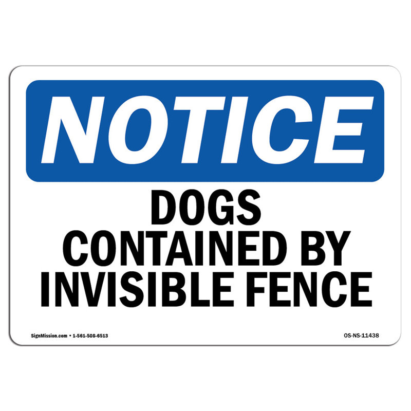Signe «Dogs Contained Invisible Fence»