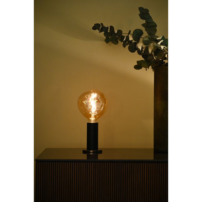 Knuckle Table Lamp in Walnut With Voronoi-I,  Blackened Oak