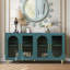 Meuble télé en bois avec armoire de rangement et tablettes réglables-129230473