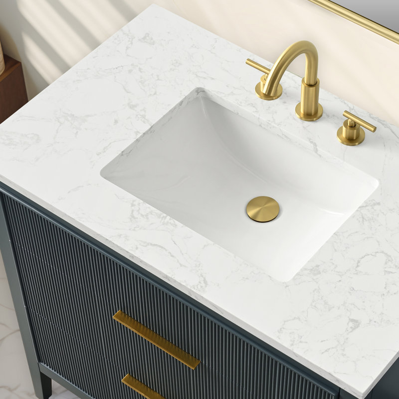 Emma 36" W Single Vanity, Vintage Blue