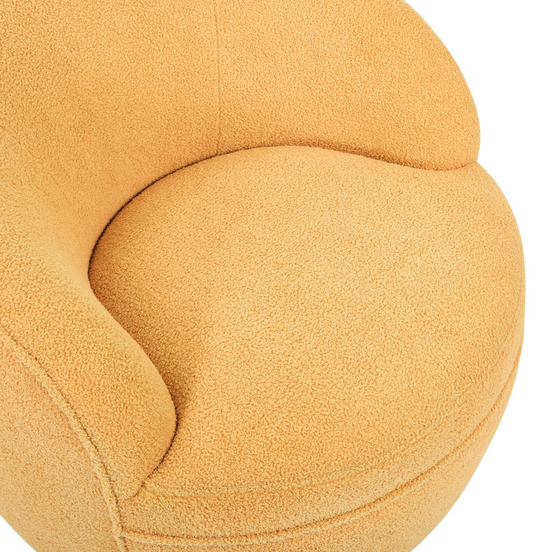 Fauteuil pivotant 360, jaune, luxe - Revêtement de style maison contemporain, Jaune