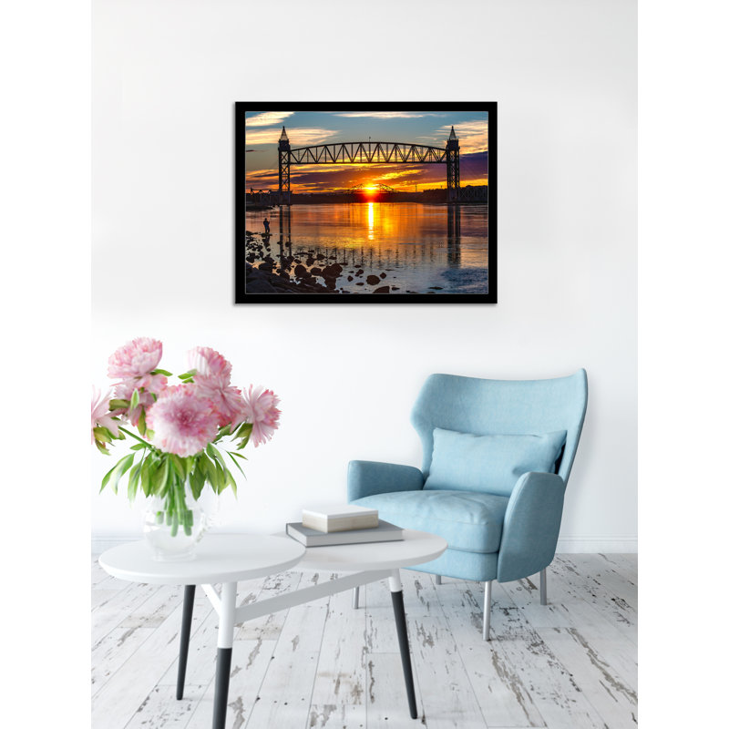 «Cape Cod Bourne Bridges at Sunrise» par Wayne Collamore - impression, H 11,50 po x l 14,50 po x P 1 po