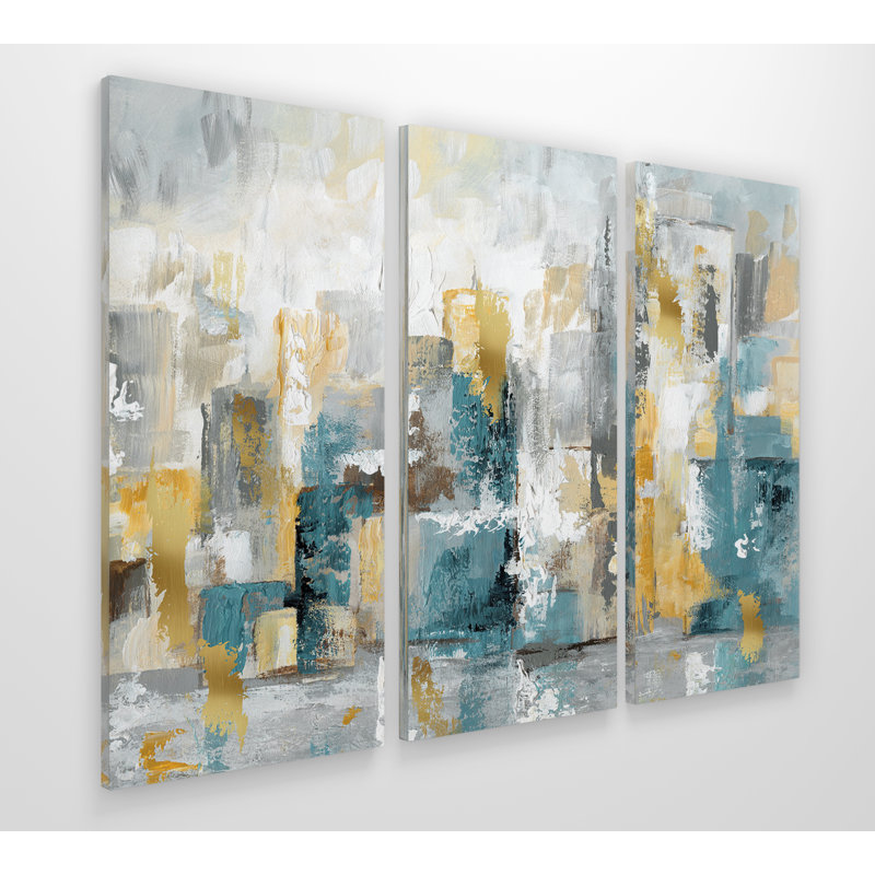 « City Views I » - image multi-pièces sur toile, H 40 po x l 60 po x 1,5 po