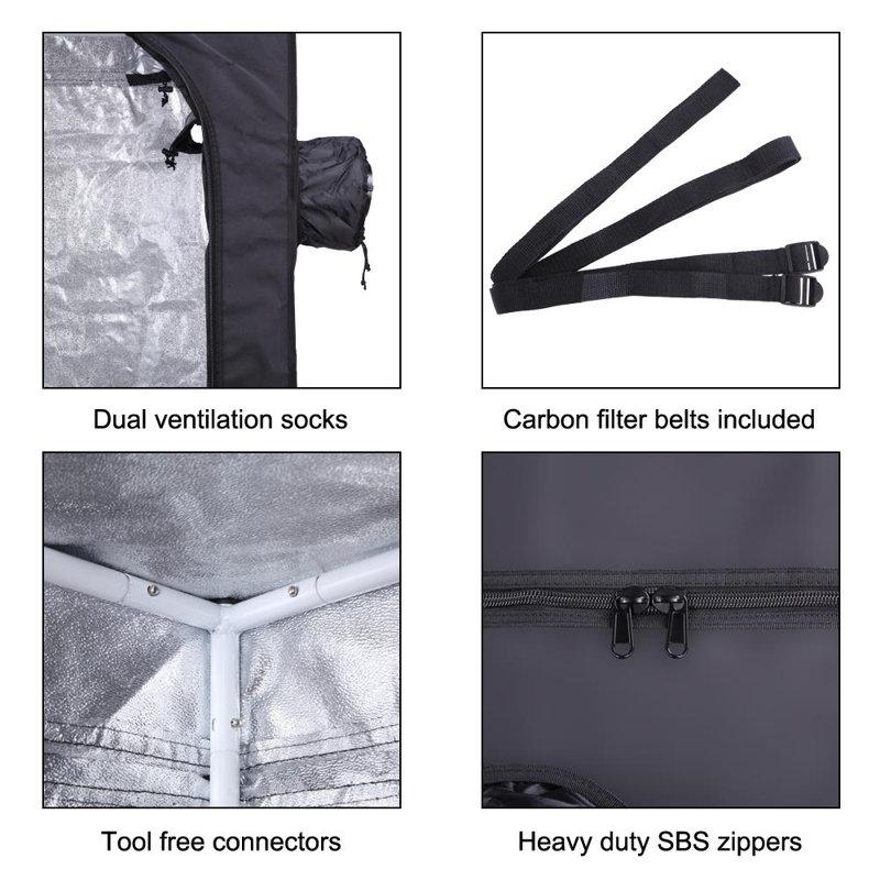 Mylar 3 Ft W x 3 Ft D Hydroponic Grow Tent
