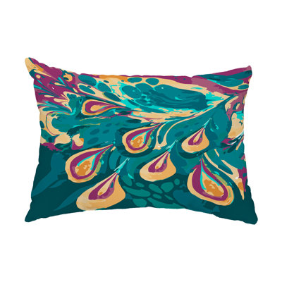 Abstract Outdoor Reversible Throw Pillow