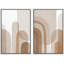 «Mid-Century Yellow Grey», 2 pièces sur toile-99015580-99015579