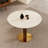 White&Walnut Round Sintered Stone Dining table