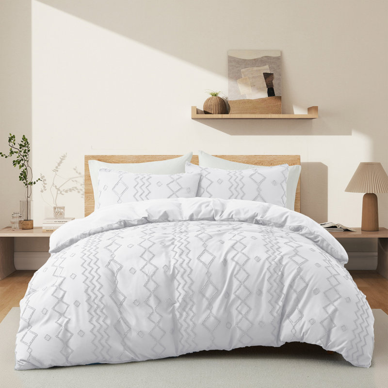 Duvet Cover Set, Twin Duvet Cover + 1 Pillowcase, White