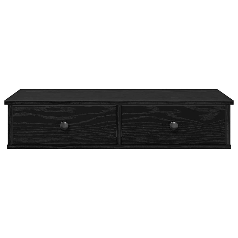113-9 Wall Mounted Shelf, Black, 17cm H x 80cm W x 31cm D