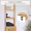 Grande armoire de rangement pour salle de bain avec plusieurs tablettes et porte ventilée, naturel - Collection Trinidad
