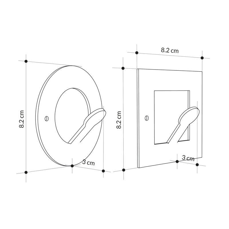 Neveen Metal Wall Organizer with Key Hooks Set of 5