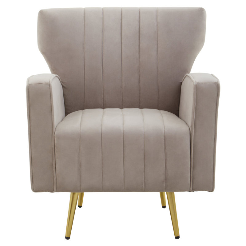Velvet Armchair, Tan