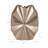 Modern Decorative Aluminum Vase with Sculptural Faceted Starburst Design - Gold-497082760-497082761