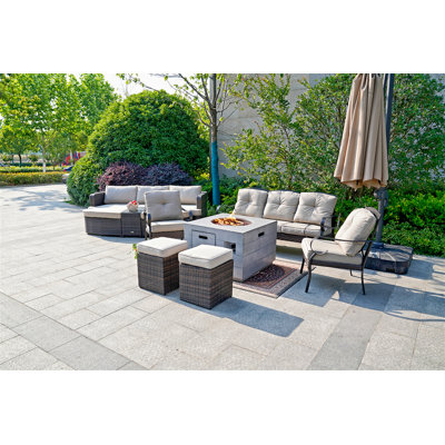Ensemble de conversation modulaire avec coussins 6 pièces Dannii