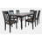 Aashma Extendable Pine Solid Wood Top Four Leg Base Dining Set-651247098-651349204-651349205