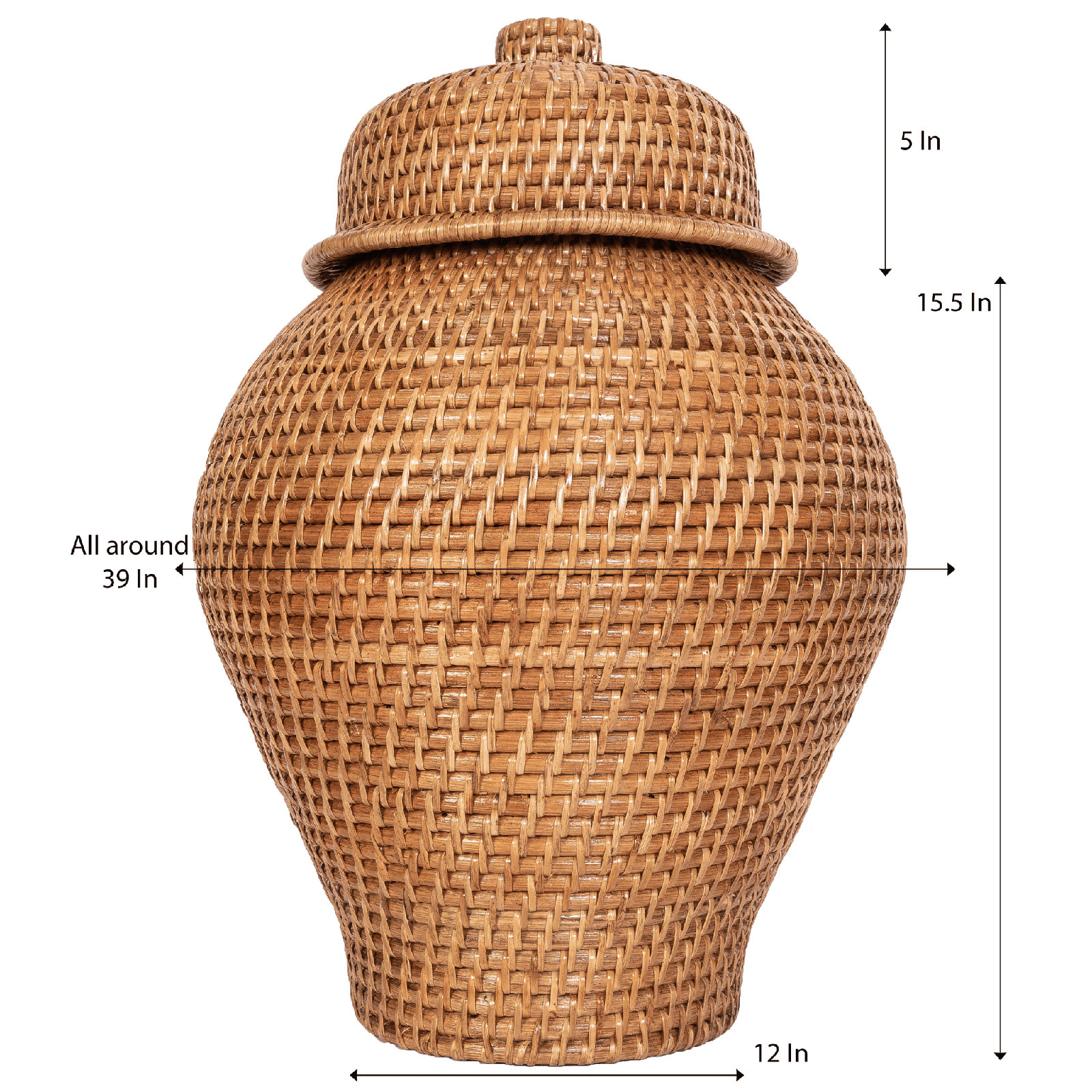 Ilonka Ginger Jar, Brown