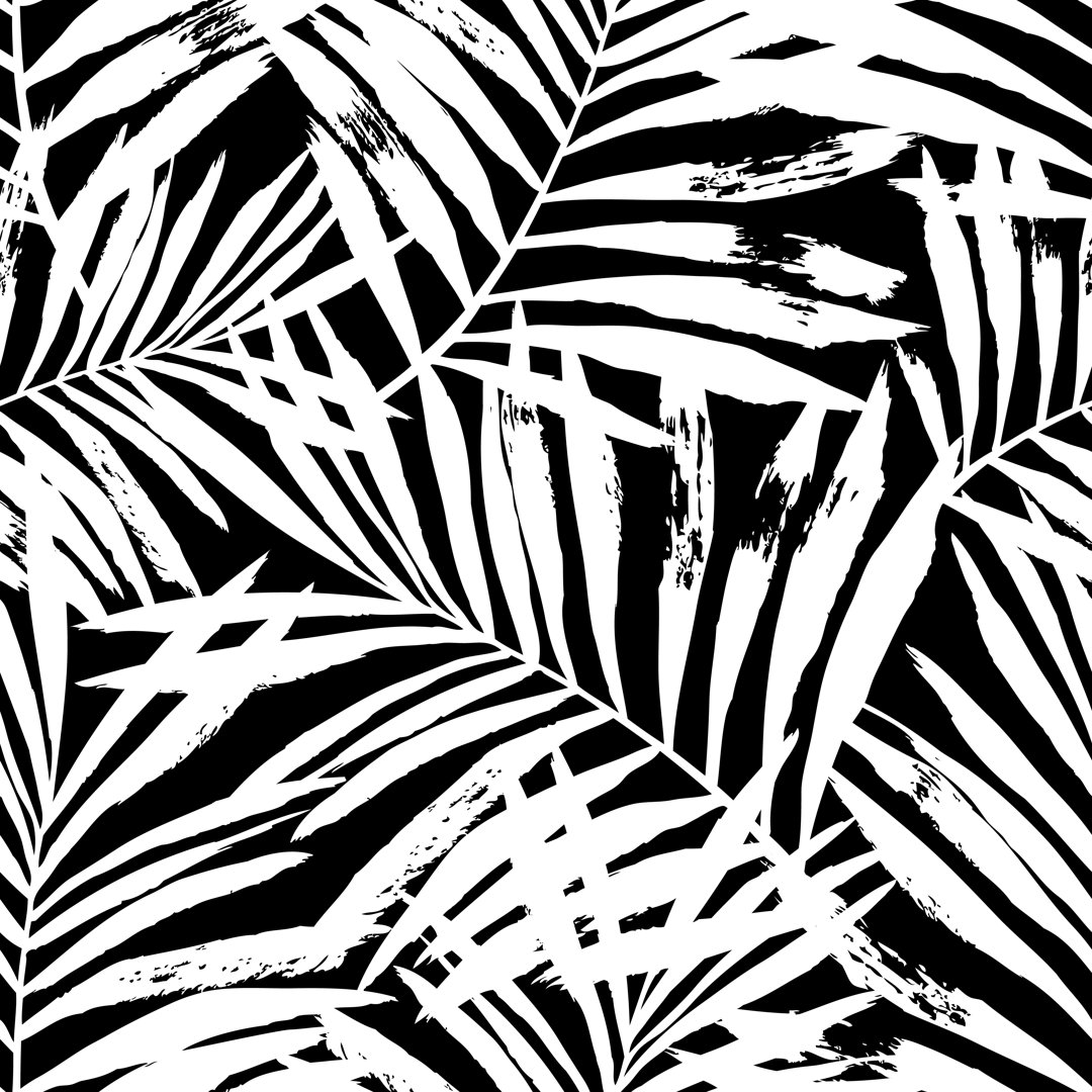 Abniel Vector Palm Leaves by MirgoGrafiks - Grafik auf Leinwand