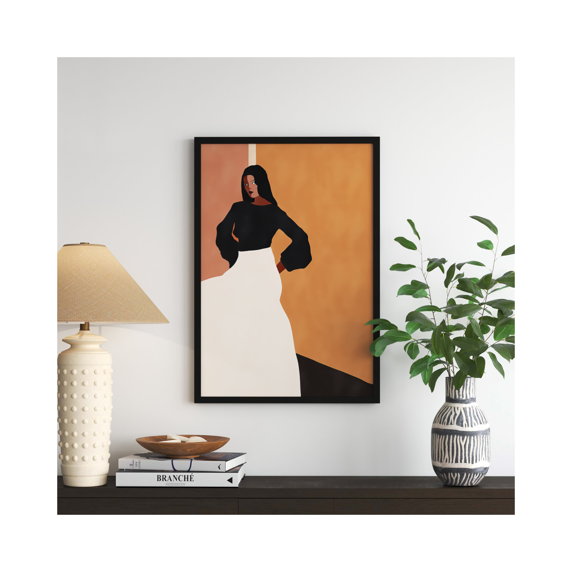 Sevile by Alexander Ginzburg, 33" H x 23" W, Black Framed