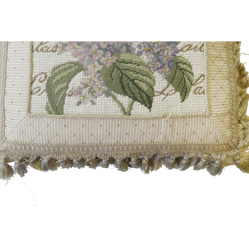 High End Lilacs Needlepoint Pillow