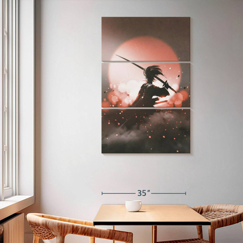 Leisha Samurai Combat Stance, 65" H x 42" W
