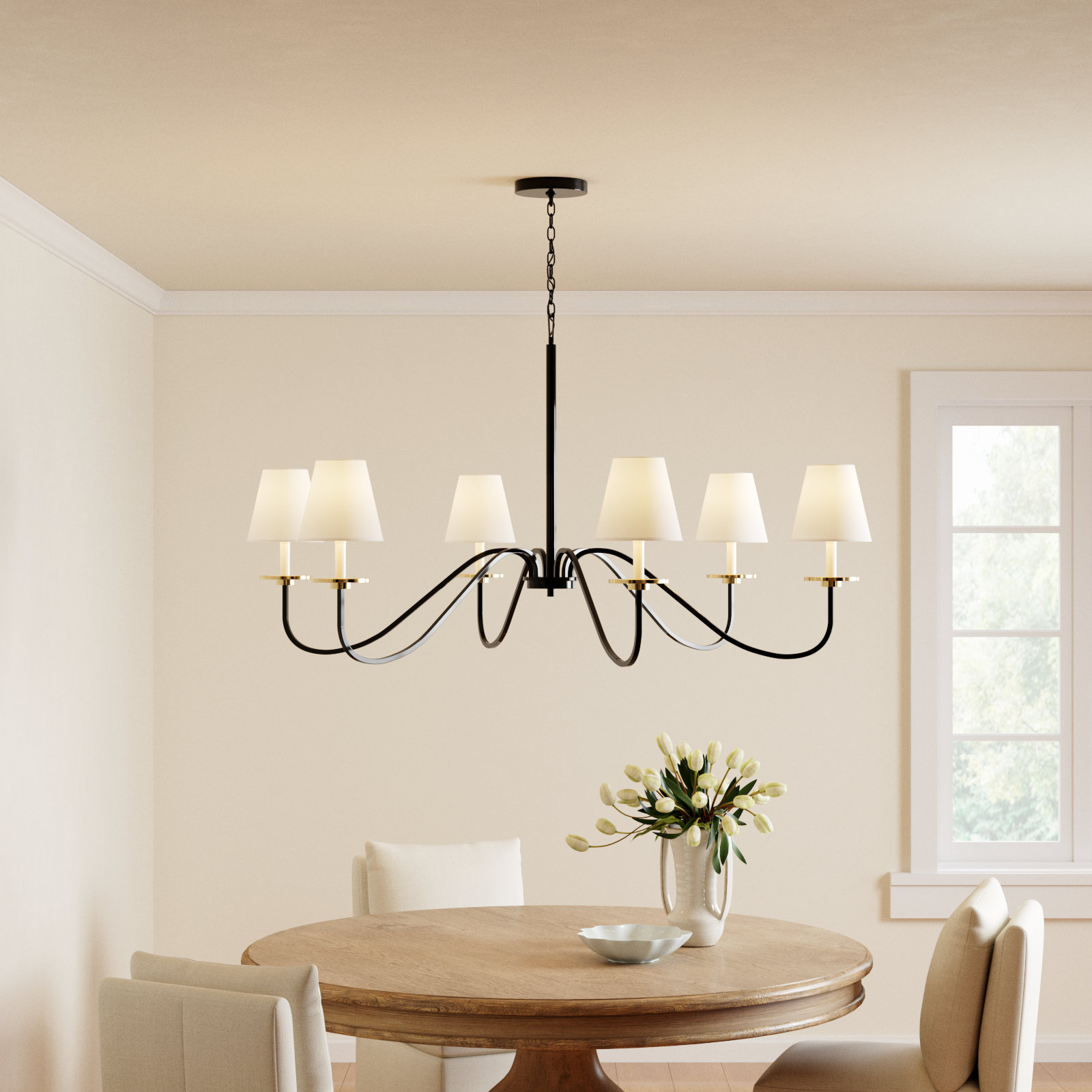 Cloverdale 6 - Light Dimmable Traditional Chandelier