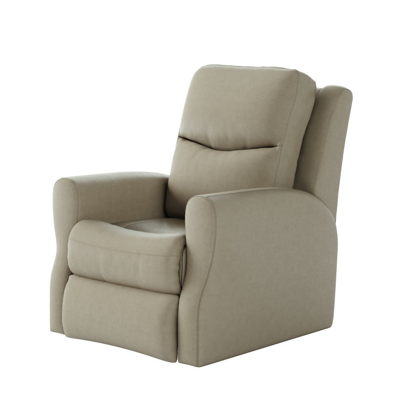 Fame Leather Recliner, Maximus Eggshell, Manual/Wall Recliner