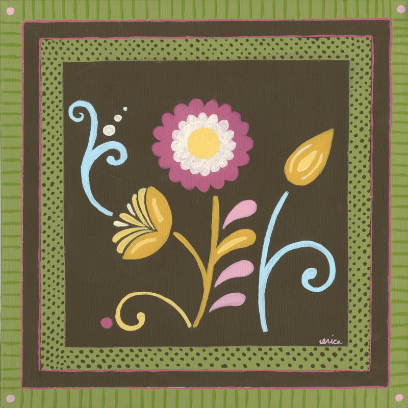 Patchwork Garden II by June Erica Vess - Wrapped Canvas Print, 30cm H x 30cm W x 3.8cm D