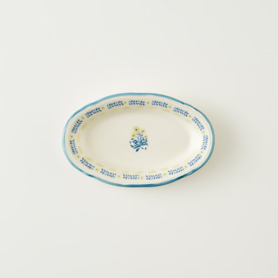 Liana Stoneware Oval Serving Platter