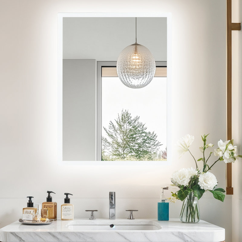 Backlit Led Wall Mirror, 80 cm H x 60 cm W