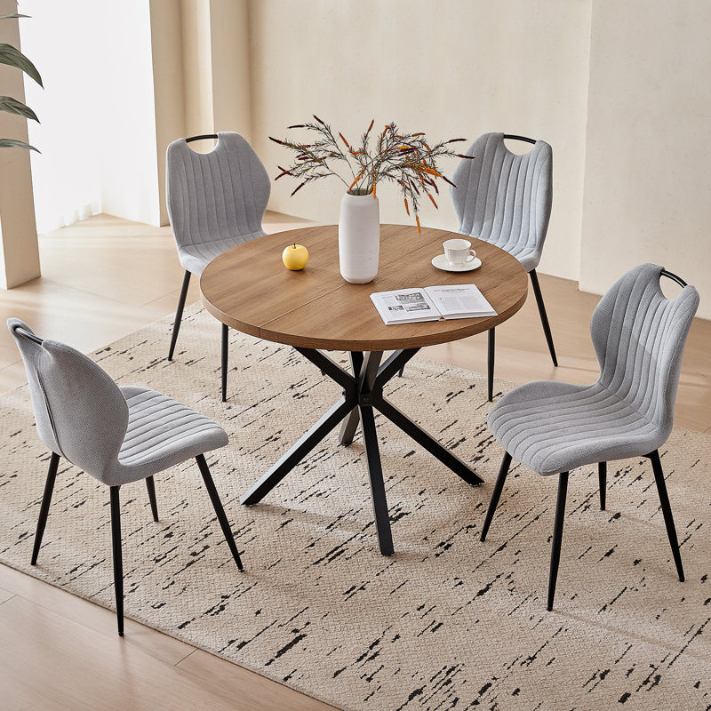 Ensemble de salle à manger 5 pièces Modern, Brun, Gris