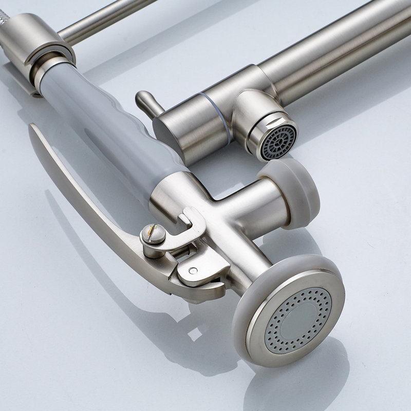 Commercial Kitchen Faucet Pull Down Sprayer Single Handle Kitchen Sink Faucet
