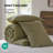 3PCS Full/Queen Waffle Washed Comforter Set