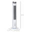 Refroidisseur d'air par évaporation 40 "avec réservoir d'eau, ventilateur de glace 3-en-1 avec humidificateur, refroidisseur de marais oscillant 52 ° pour bureau personnel, 3 modes, 3 vitesses, minuterie 8H, télécommande, blanc