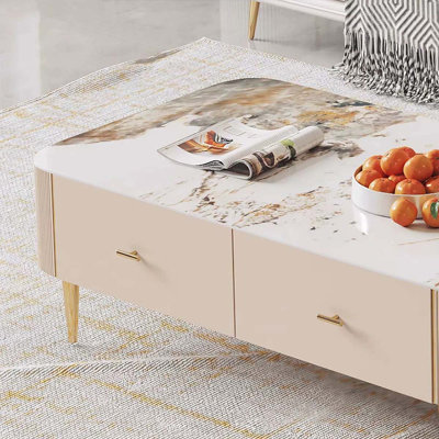 Picture color Solid + Manufactured Wood Rectangular Coffee Table