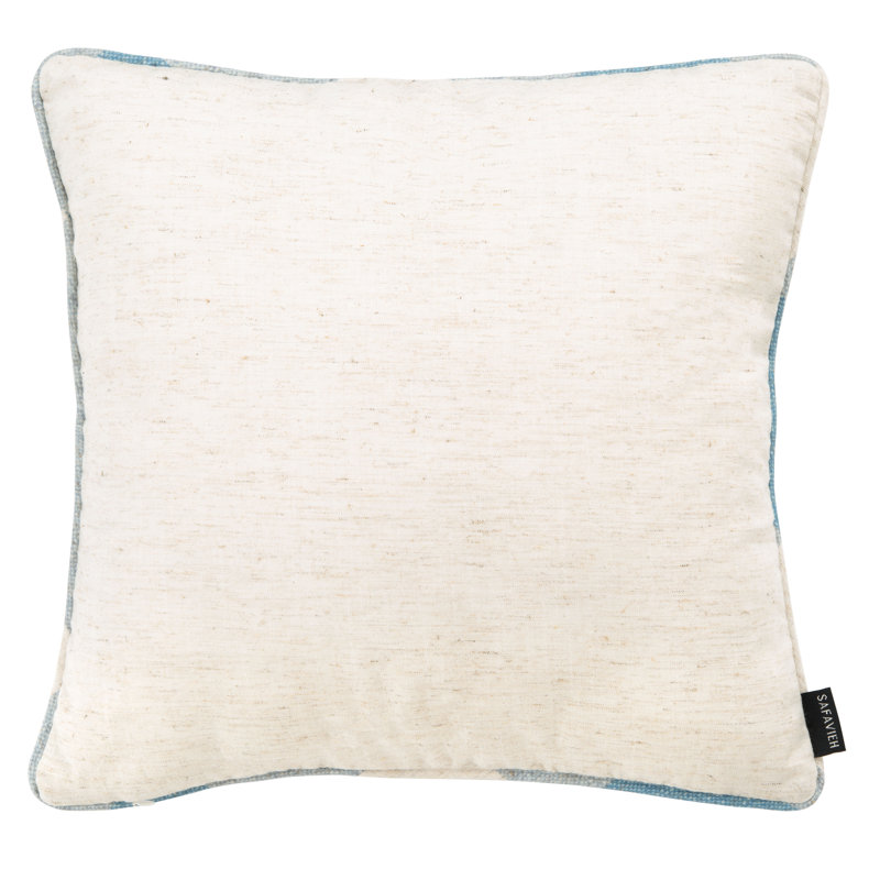 Fernla Blue and White Gingham Square Accent Pillow