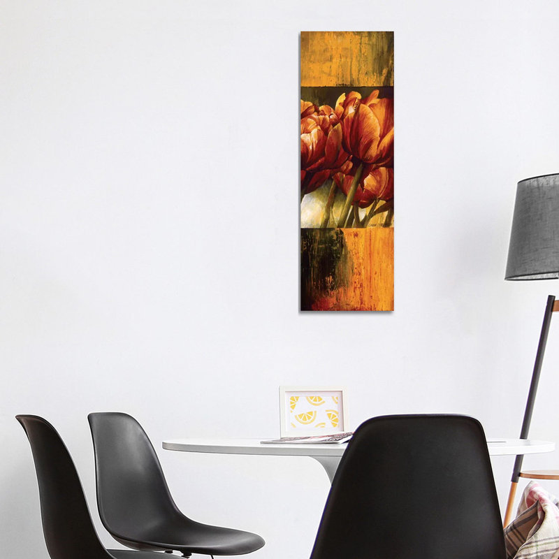 Floral Radiance I 1 Piece Wrapped Canvas Panoramic Painting, 121.92 cm H x 40.64 cm W x 3.175 cm D