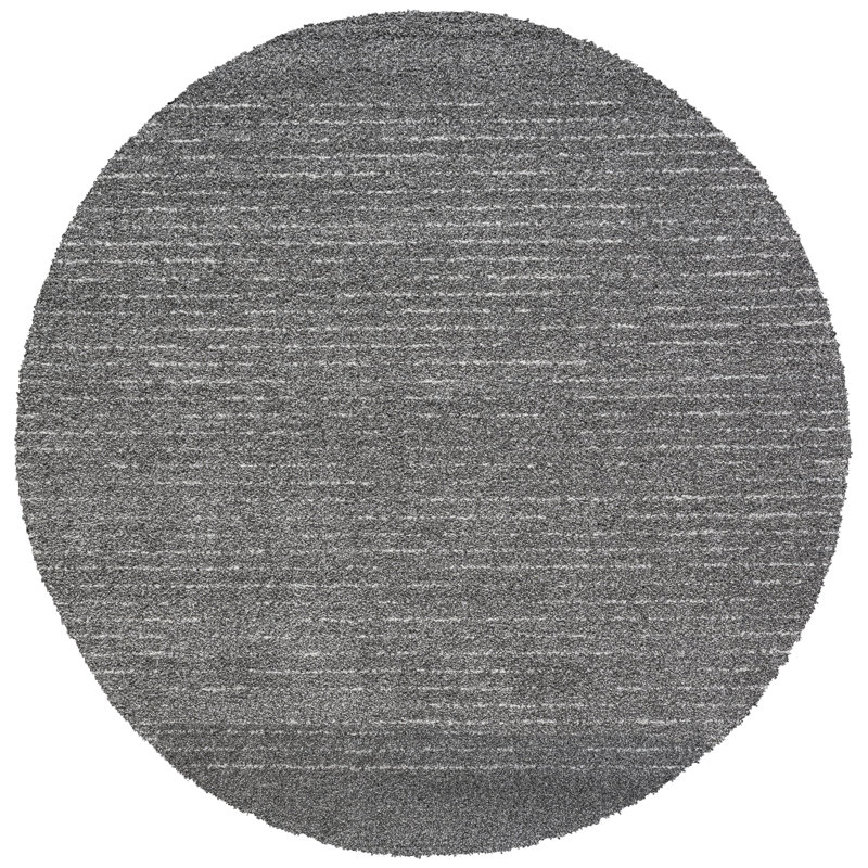 Granada Liora Charcoal, Gray, Ivory And White Polypropylene Area Rug, Round 8'