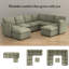 Modulaire modulaire 4 places, meubles de salon-48575635