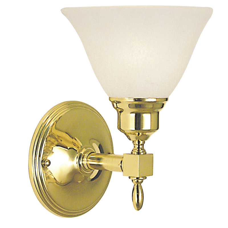 Landgraf Armed Sconce, White, Mahogany Bronze
