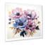 «Blue and Purple Poppy Bouquet I» - Art mural coquelicots-1728241479-1728241499