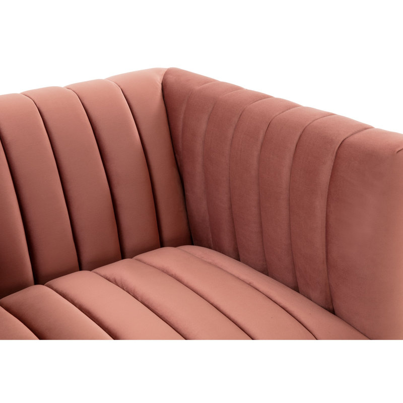 Kaylin Velvet Armchair, Pink 