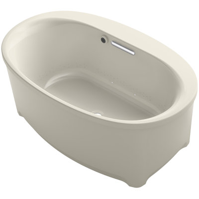 Underscore Oval Freestanding BubbleMassage Air Bath with Bask Heated Surface